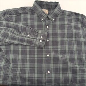 LL Bean Mens XL Plaid Flannel Shirt Traditional Fit Long Sleeve Button Up